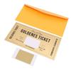 Golden Reveal Ticket with Envelope and Covering Film Scratch Off Surprise Card for Birthday Anniversary Gift