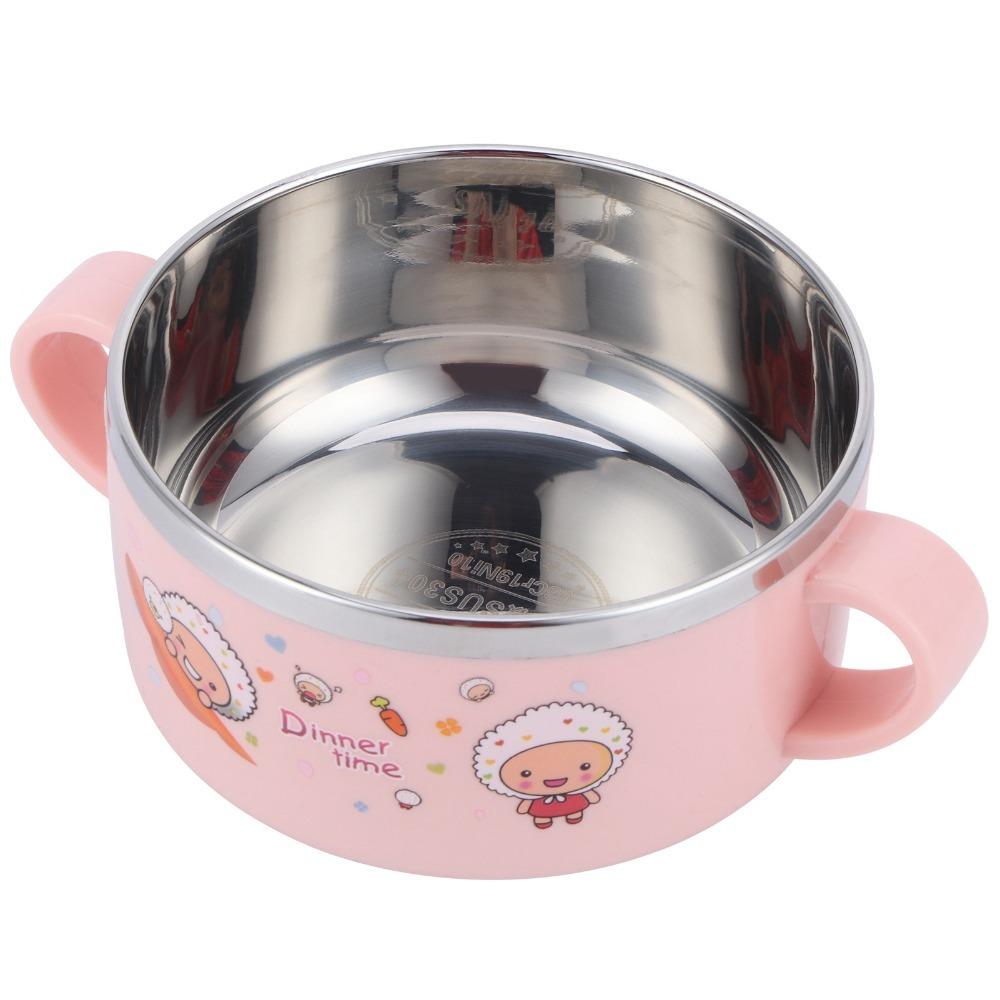 304 Rustless Steel Cartoon Bowl Cartoon Feeding Bowl Easy to Clean Dinner Bowl  Snack Serving