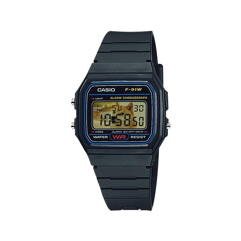 Casio Angepasste Uhr modifizierte Serie Hakimi Ausdruck elektronisches Uhrwerk Harzarmband Männer und Frauen gleicher Stil Orange di F-91W-1