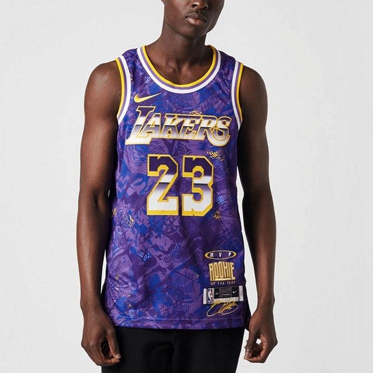 Nike NBA Retro SW Fan Edition LeBron James 23 Jersey 'Purple' Men's DA6951-504