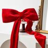 Soft Christmas Bow Decoration Flocking Hanging Bowknot Large Bow Decor  Holiday Season