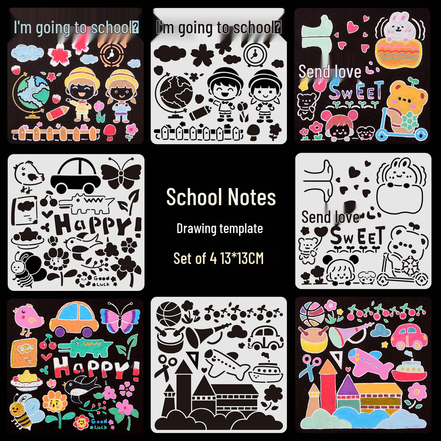 

DIY Handmade Growth Manual Template: Hollow Painting Tool with Main Theme Lace for Graffiti Art