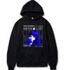 Japanese Cartoon Print Loose Hooded Sweater