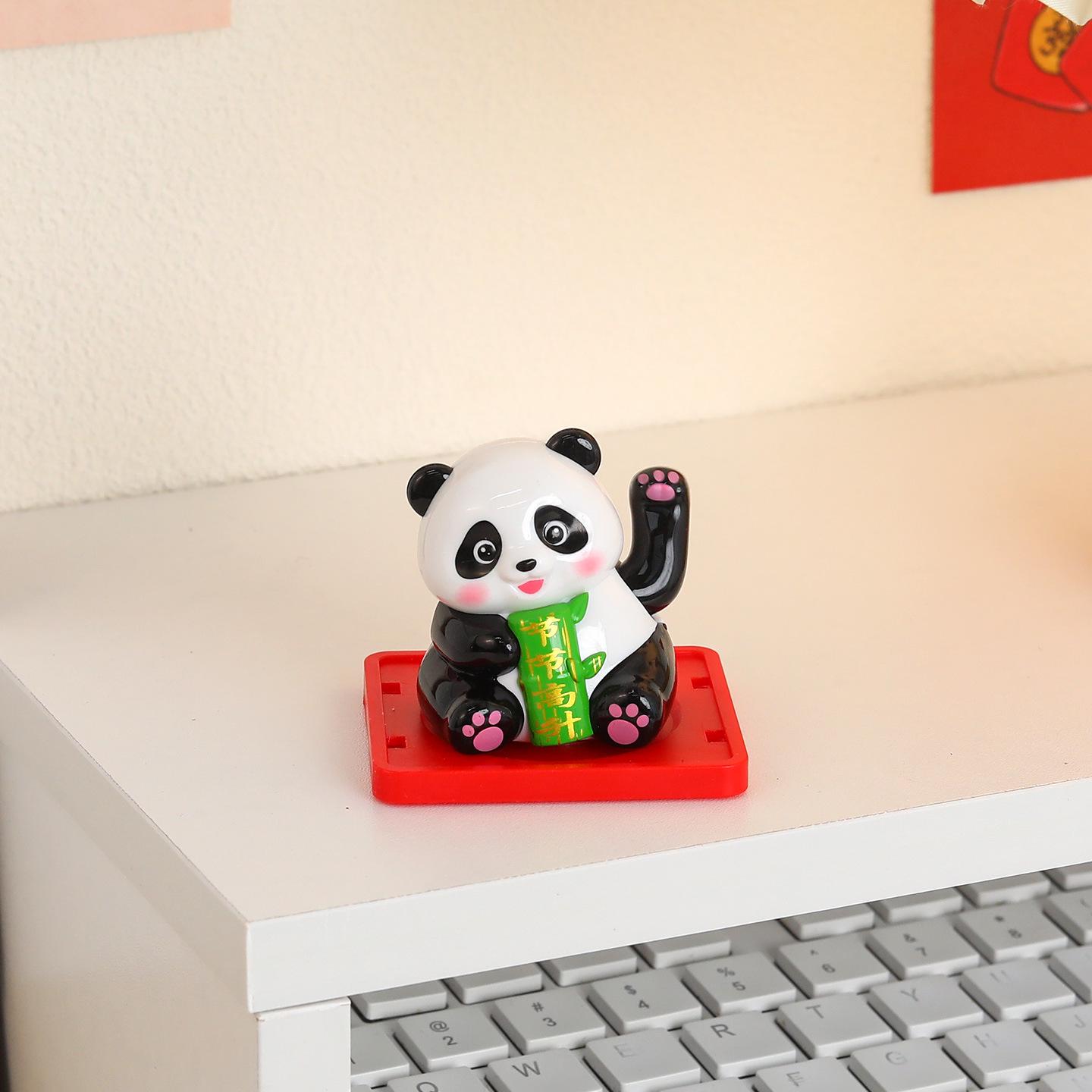 Solar-Powered Lucky Cat with Waving Hand - Charming Car or Ceremony Decor Gift Fortune Cat