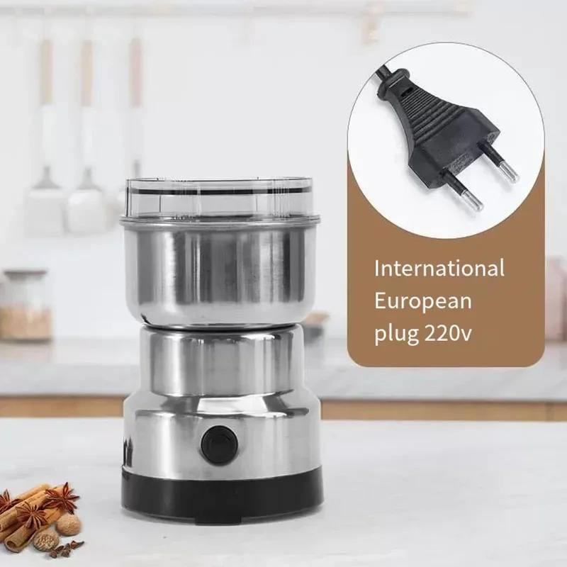 150W Electric Coffee Grinder, Ultra-fine Powder Mill Dry Wet Multi-function Stainless Steel Crusher for Kitchen Spices Nuts