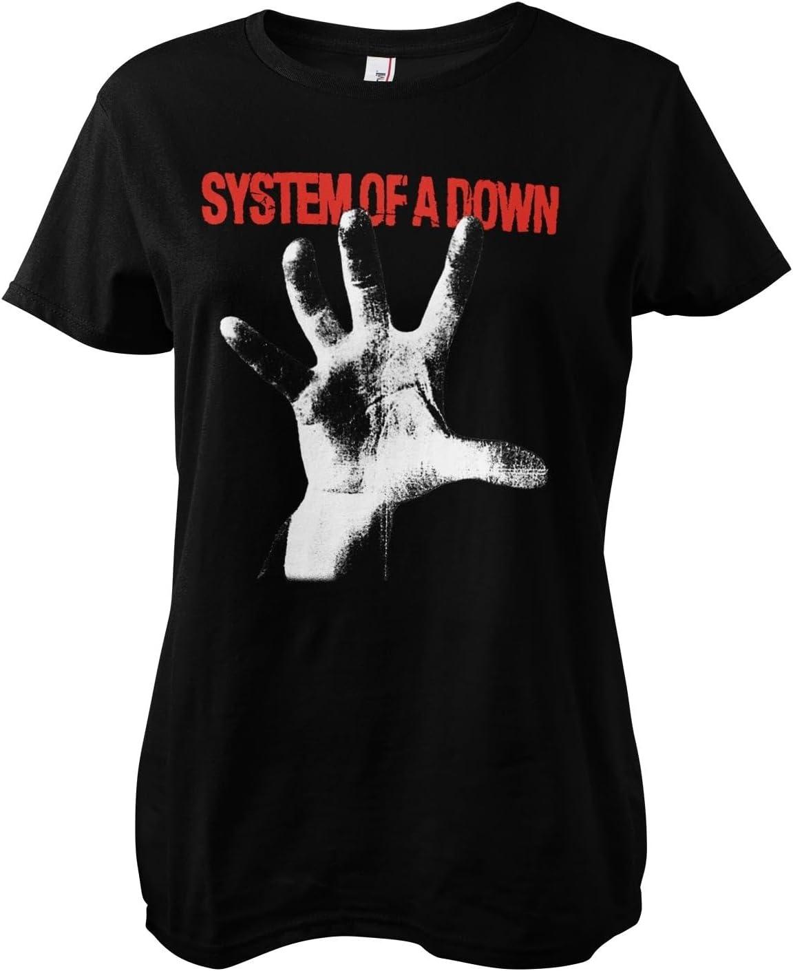 Женская футболка System Of A Down с официальной лицензией S чёрный