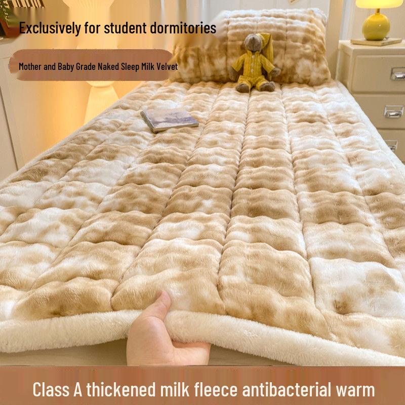 Materasso Peluche Coniglio Bubbly Classe A - Morbido Velluto Latte Tappetino Peluche per Letto Singolo da Dormitorio 0,9 m.