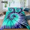 Tie Dye Duvet Cover Psychedelic Bohemian Gypsy Exotic Spiral Colorful Twin Bedding Set Microfiber Double Queen King Quilt Cover