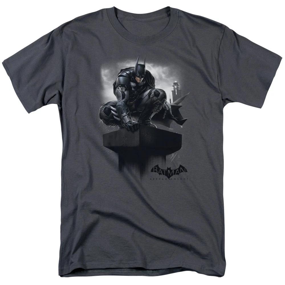 DC Comics - Batman Arkham Knight - Perched - Unisex Children s T-shirt - Gray 120