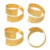 6Pcs Vintage Irregular Shape Napkin Rings Rose Pattern Iron Napkin Holders Clips For Hotel Dining And Home Table Setting