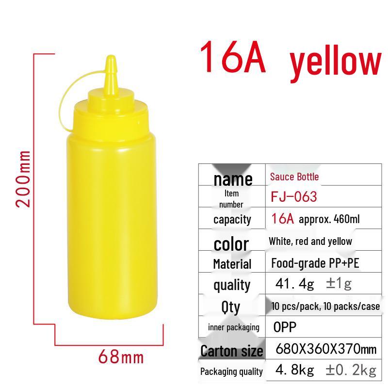 Single-Hole & Three-Hole Squeeze Sauce Bottle for Ketchup & Salad Dressing with Pointed Mouth