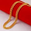 2026 Nuovo Stile 7mm Catena Liscia Cuban Link - Stile Boss Gioielli Hip Hop in Oro Imitazione