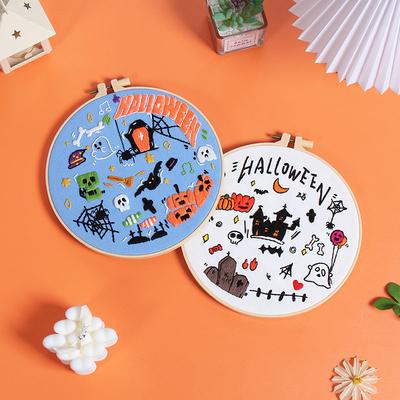 Novo Produto Bordado à Mão Pacote de Material Diy Bordado Tridimensional Europeu Trick-Or-Treating Halloween
