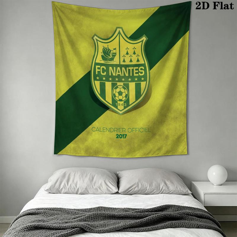 FC Nantes Wall Tapestry Aesthetic Wall Hanging Printed Fabric Blanket Decorative Tapestries for Bedroom Living Room Home Decor
