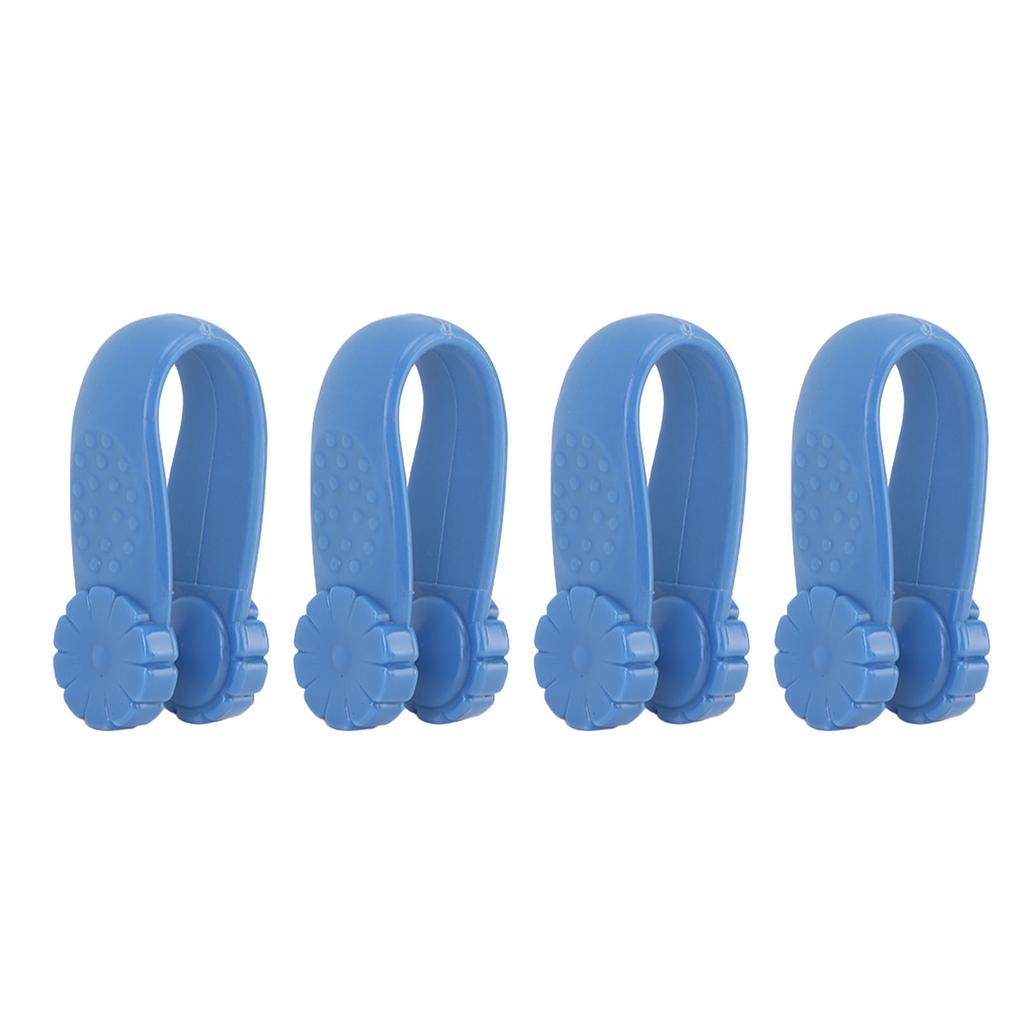 4 Stück Handdruckpunkt-Clip Blumenform Spannungsreduzierung Universal Mini Migräne-Linderungsclip Blau
