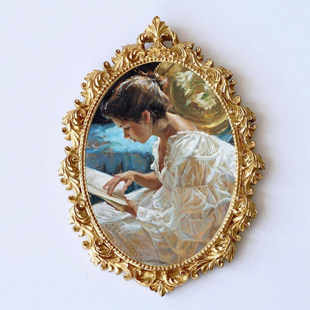 Wall Hanging Baroque Photo Frame European Style Resin Picture Decorative Display Holder