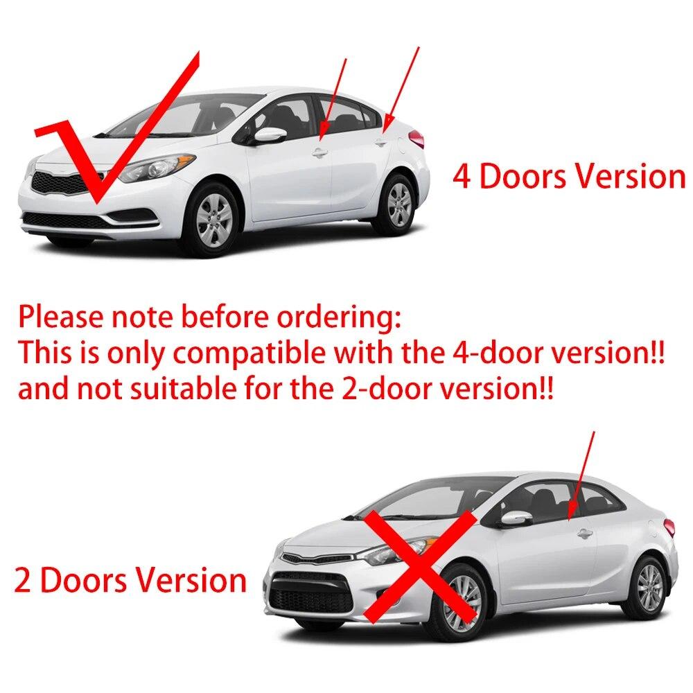 For KIA K3 Cerato Forte 2013-2018 Rearview Side Mirror Cover Wing Cap Exterior Door Rear View Case Trim Carbon Fiber Sticker