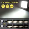 Safego 100W LED Work Light, 5-inch, White, 6000K, Spotlight, Narrow Beam (30 degrees), Round Shape, Vehicle Exterior Light, Fog Lamp, Universal, 9-LED