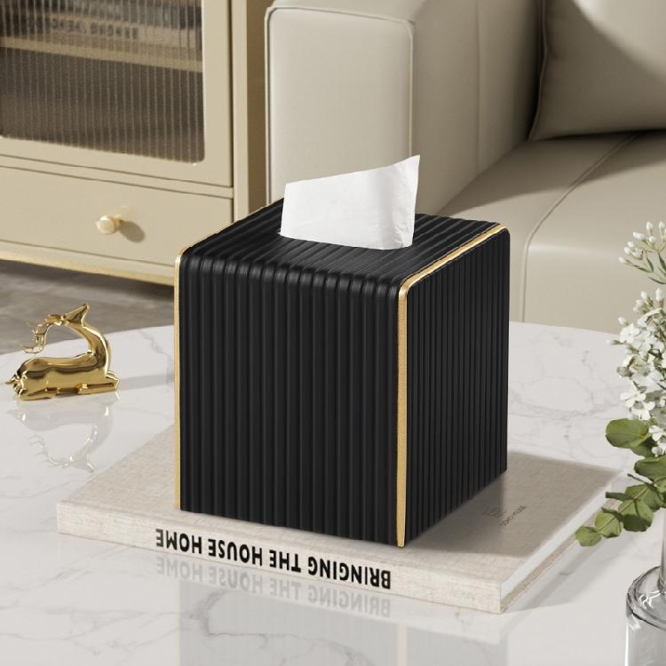 Leather Tissue Box Case With Sturdy Construction Ideal For Household And Commercial Use