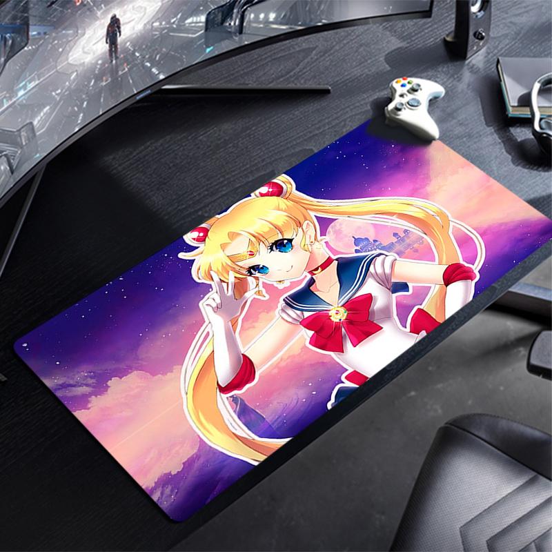 Mouse Pad Sailor Moon Xxl Computer Speed Type Carpet Mat For Esports Players Laptop Keyboard Mousepad Office Desk Mat