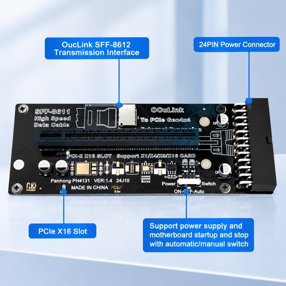 PCIe 4.0 X16 Interface External Graphics Adapter Card SFF-8612 To PCIe X16 Adapter For Desktop PC
