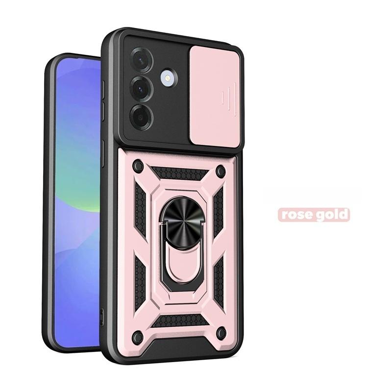 Heavy Duty Armor Magnetic Ring Holder Case For Samsung Galaxy A07 4G A27 A37 A57 5G Funda Slide Camera Lens Protect Cover Coque