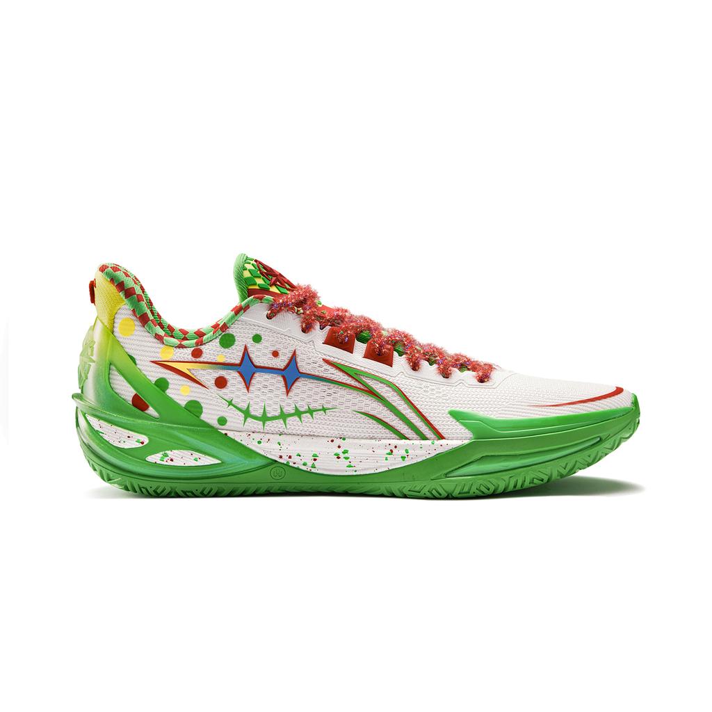 Li Ning Blade 6 V2 Low top All Around Performance Basketball Shoes Men's White Red Green ABAV087-22