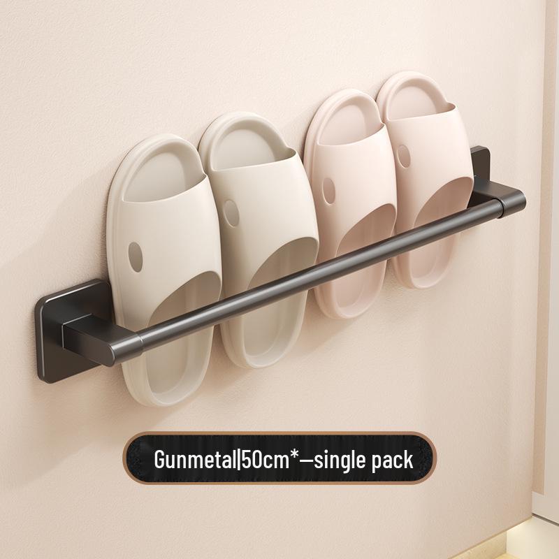Wall-Mounted Drainable Bathroom Slipper Rack