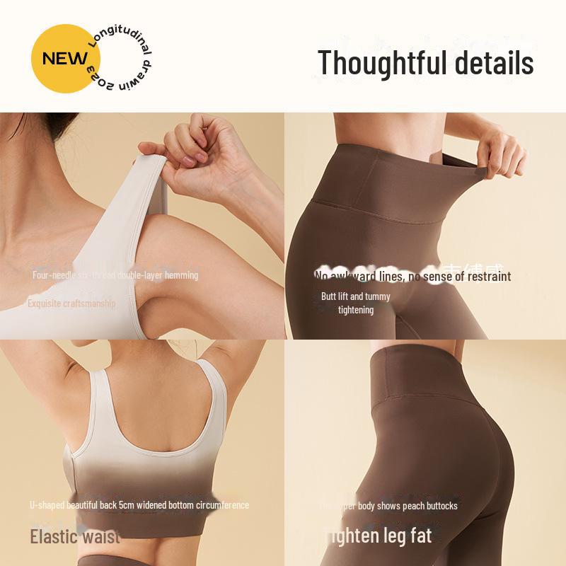 Juyitang Gradient Yoga Suit: High-Elastic, Nude-Feel, Slim-Fit for Running & Fitness.