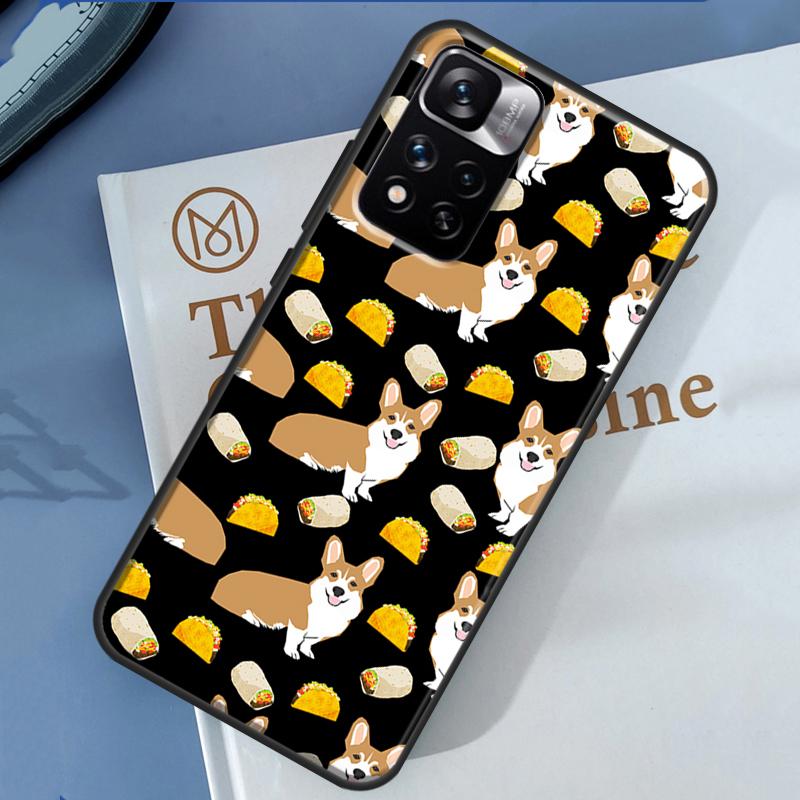 Cartoon Corgi Hoesje Voor Xiaomi Redmi 14C 13C 10C 12C Redmi Note 13 14 Pro 12 11 9 10 9S 10S 11S 12S Cover