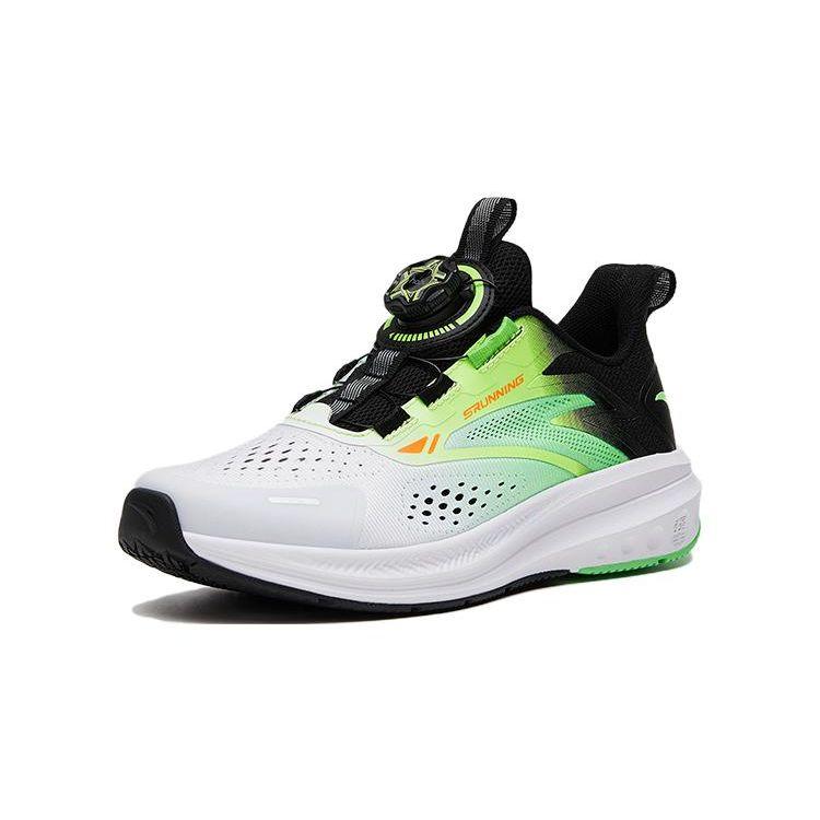 Anta Hailang Lite Mesh Comfortable Wear-Resistant Breathable Low-Top Kids Running Shoes Kids sneaker Green Black White 312325534H-7