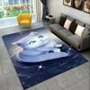 3D Cartoon Cute Cat Area Rug Large,Carpet Rug for Living Room Bedroom Sofa Doormat Kitchen Decoration,Child Non-slip Floor Mat