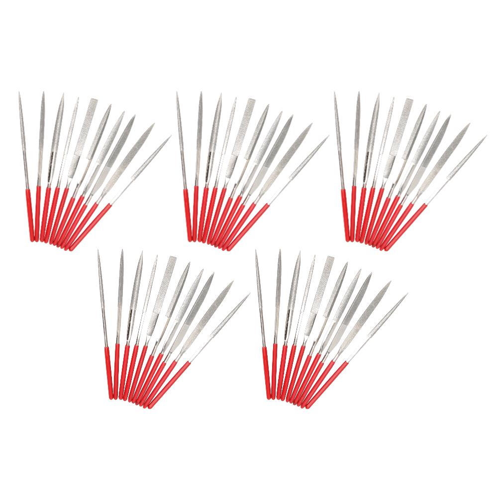 1-5Set Diamond Needle File Set 3x140mm Mini Needle File Kit For Stone Glass Metal Carving Craft Hand Tools Needle File 10Pcs/Set