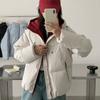 American retro winter new white duck down jacket women's tide brand contrasting color outdoor warm hooded jacket