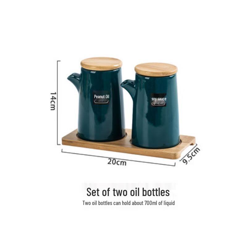 Ceramic Seasoning Jar and Oil Dispenser Set