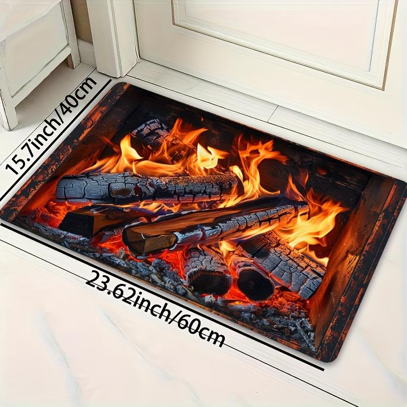 1 Stück Anti-Ermüdungs-Küchenteppiche, Kamindruck, wasserdicht, rutschfest, dick, gepolstert, Küchenmatte, strapazierfähig, bequeme Stehmatte für die Küche