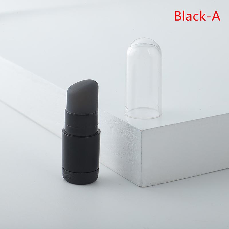 

Міні-силіконова щіточка для губ Кутова щітка для консилера Інструмент для макіяжу Портативна кругла головка М’яка щіточка для помади Щітка для коректора Косметика A чорний