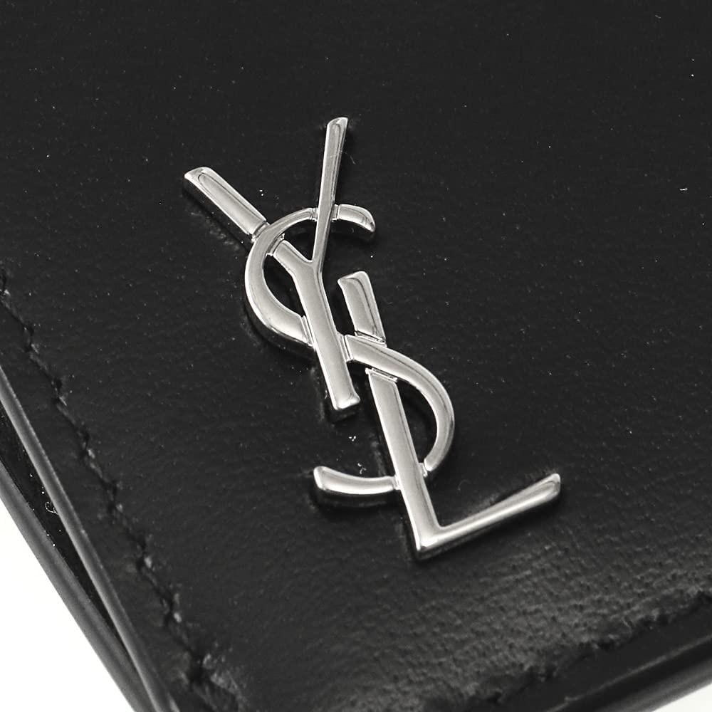Saint Laurent Card Case and Coin Case [SAINT LAURENT PARIS] Monogram with Coin Purse, 629899 1JB0E 1000, Black [Parallel Import]