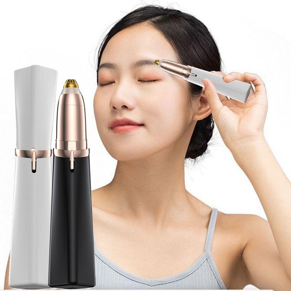 Safety Design Electric Eyebrow Trimmer LED Light Automatic Eyebrow Trimming Tool  For Beginners