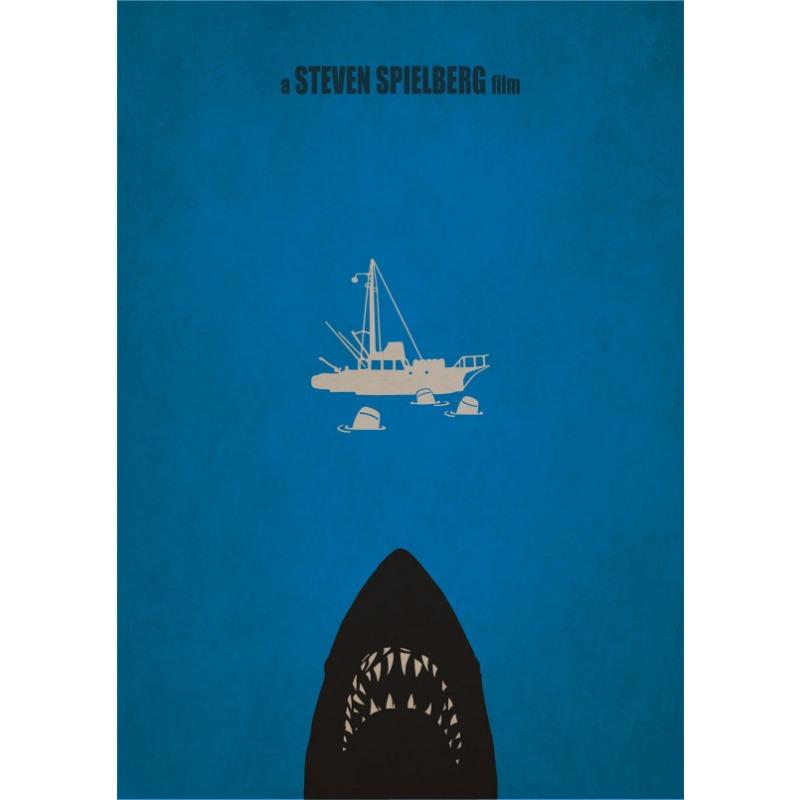 Steven Spielberg Filme Minimalistisches Poster Der Soldat James Ryan Der weiße Hai Film Sammlerstücke Wandkunst Leinwand HD Druck Heimdekor Malerei