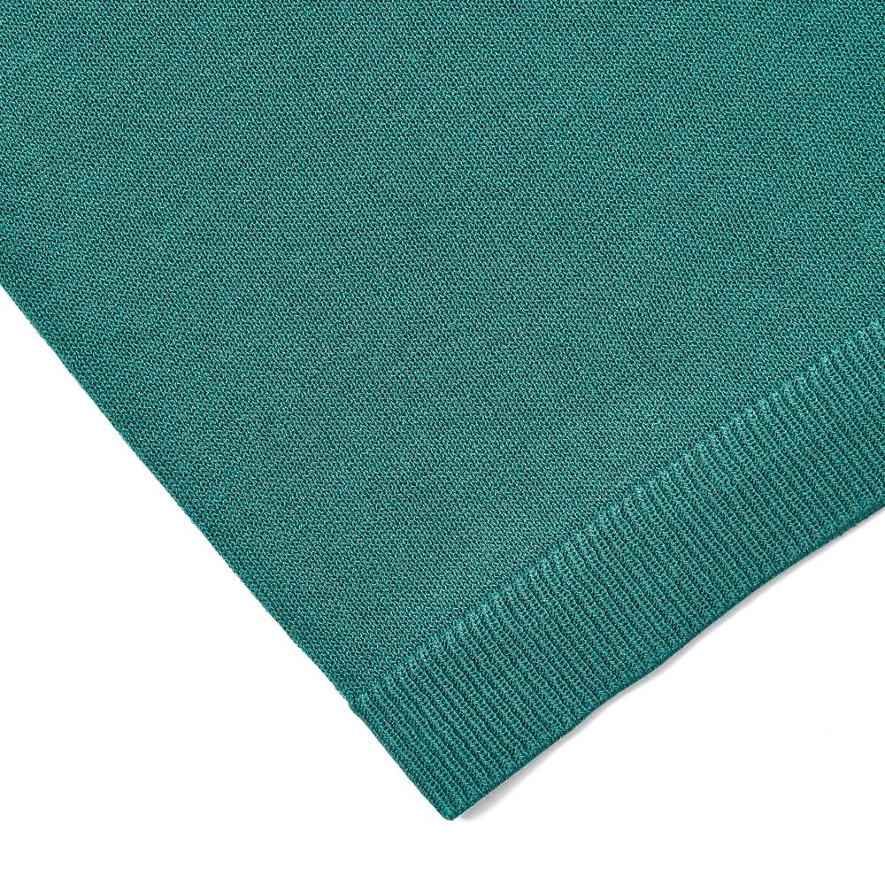 VERNO [Casual] Linen Like Button Polo Knit Emerald
