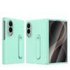 360 Metallhalter Lederhülle für Samsung Galaxy Z Fold 8 Wide 5G Displayschutzfolie Magnetische Scharnier Schutzabdeckung
