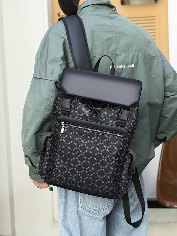 Men's Trendy Large Capacity Sports Backpack with Fashionable Print