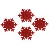 4Pcs/Set Christmas Coaster Christmas Snowflake Coasters Xmas Noel Ornaments Snowflake Coaster Home Kitchen Tabletop Decoration