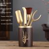 Handun Solid Wood & Copper Tea Ceremony Six Gentlemen Set