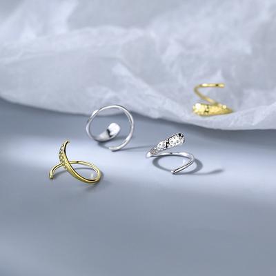 Spring Stud Earrings Women's Niche Design Light Luxury Spiral Line Earrings