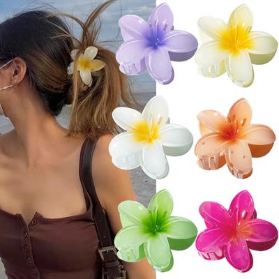 Pince à cheveux tendance en forme de fleur dégradée pour femmes, grande pince à cheveux en forme de crabe pour filles, épingles à cheveux, couvre-chef, accessoires pour cheveux, cadeau