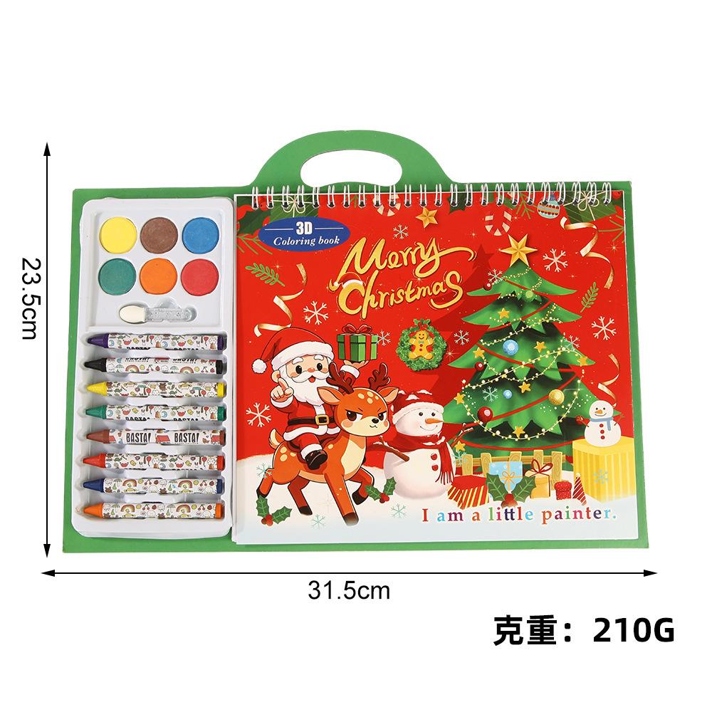 Christmas Kids Coloring Book Set, Art Drawing & Doodle Book for Boys Girls, Safe Non-Toxic Holiday Gift