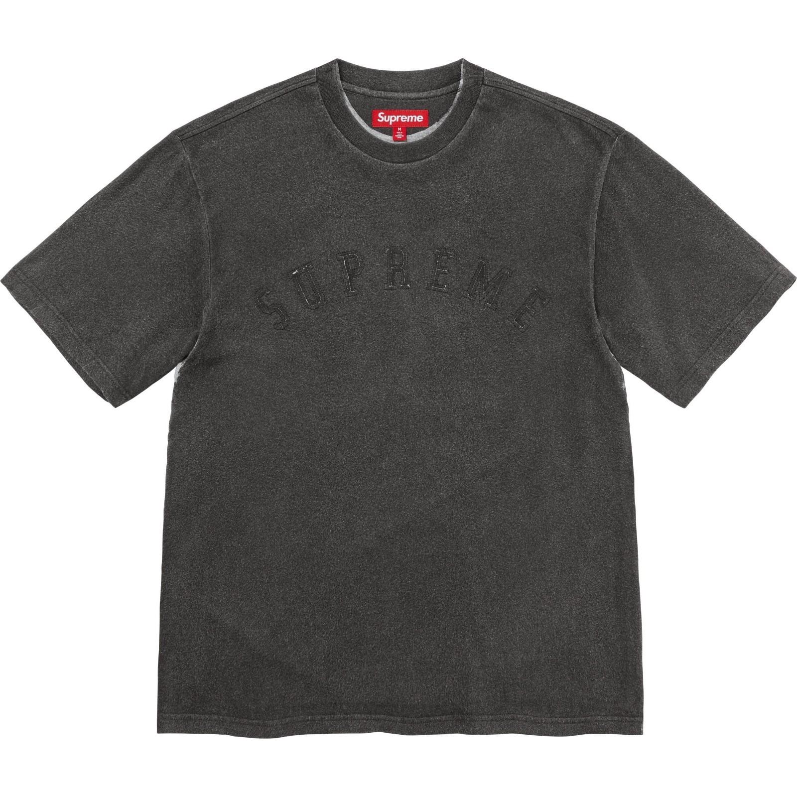 Черный топ с принтом Supreme S/S M