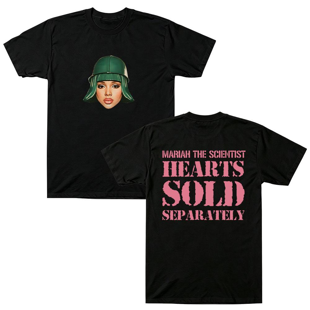 Mariah The Scientist HSS Face T-Shirt Y2K Baumwolle Hohe Qualität Kurzarm Unisex Sommer Neu Rundhals Beliebte Trends Streetwear